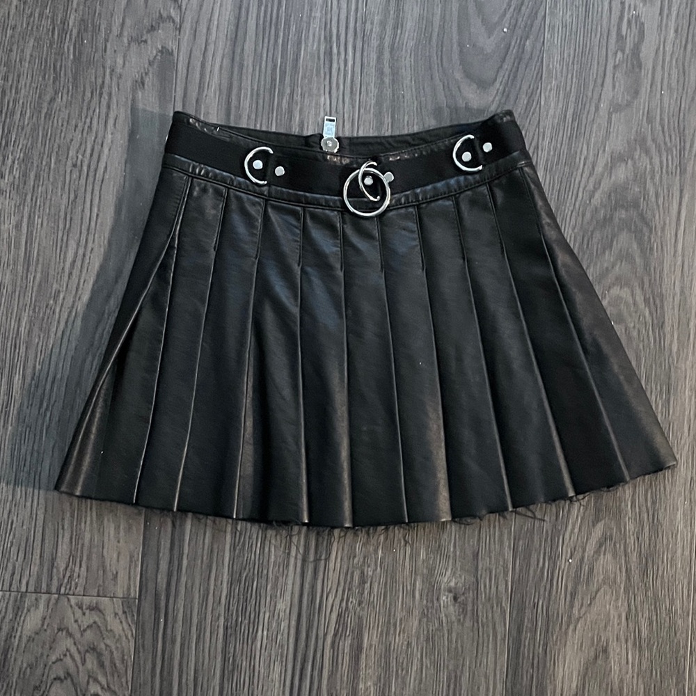 Current Mood Black Pleated Mini Skirt